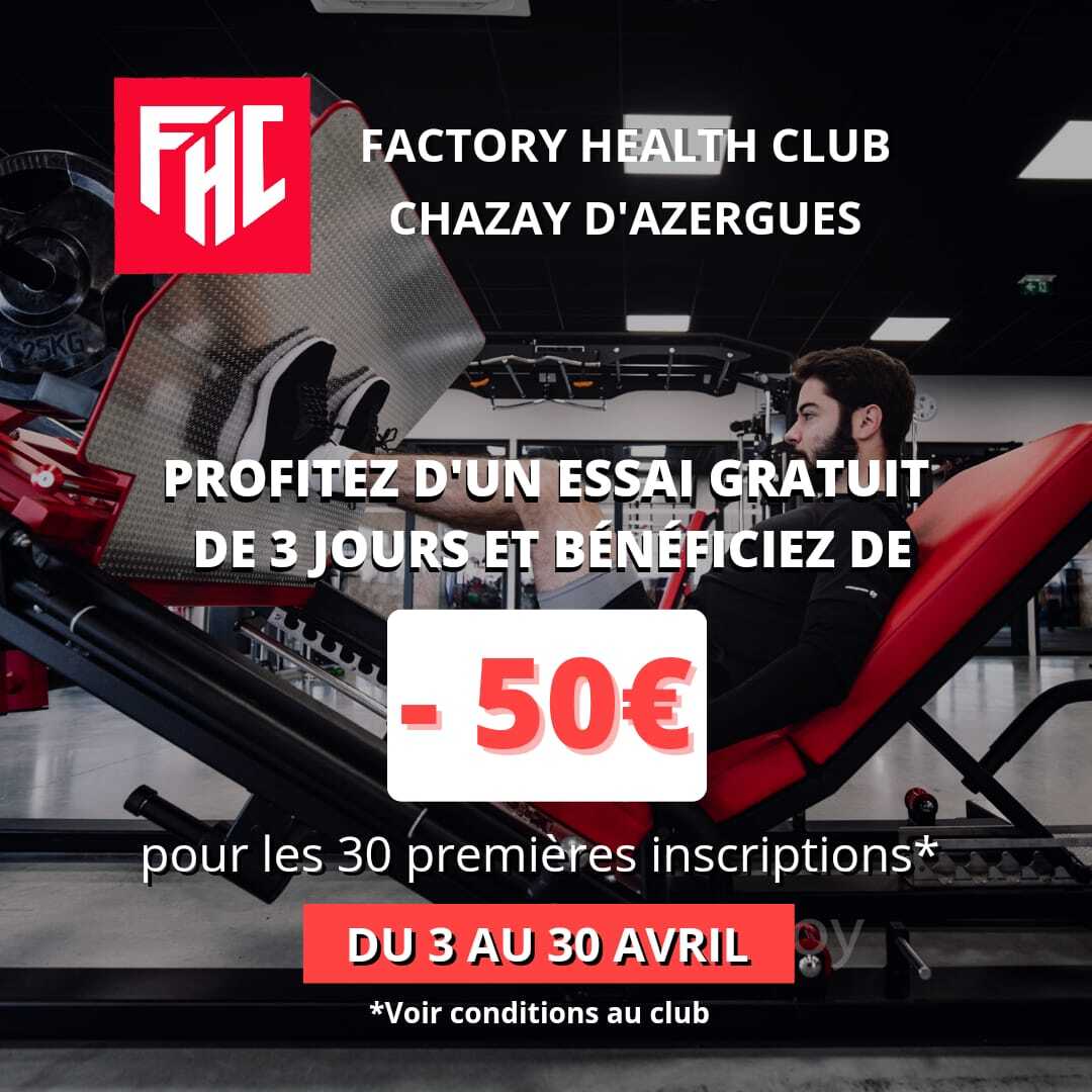 Factory Health Club - Article Avril - Offre Avril